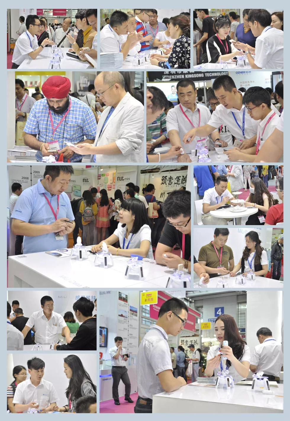 某知名化妝品公司采購(gòu)總監(jiān)在看到MiLi Pure智能肌膚水分測(cè)試儀后欣喜地與我們的業(yè)務(wù)人員攀談起來(lái)