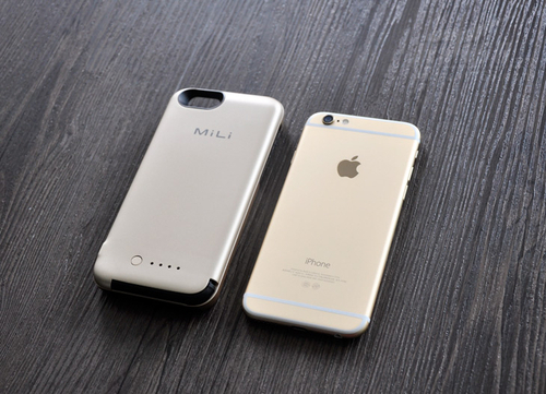 充電保護(hù)二合一 MiLi iPhone6背夾電池保手機(jī)電量無憂。
